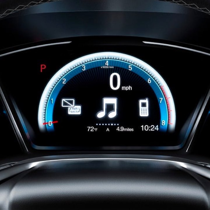 Interior shot of the dashboard
